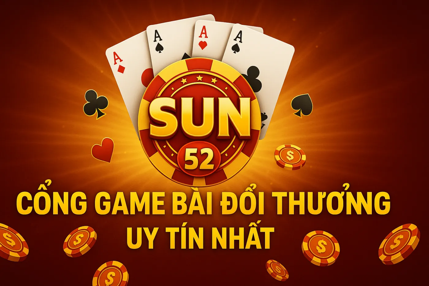 Giao diện trang chủ Sun52 hiện đại, dễ sử dụng